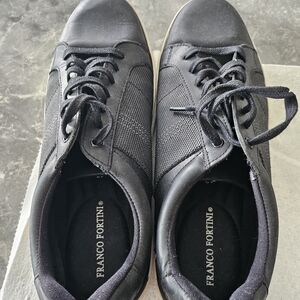 Franco Fortini Men's Black Lace-Up Sneakers